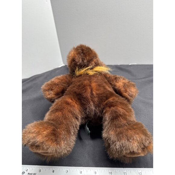 Vintage Unipak Brown Plush 10" Sitting Moose with Beard Posable Ears Stuffed Ani - Picture 3 of 8